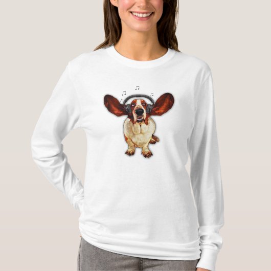 Basset Hound, T-shirt nano de douille d'art de (Devant)