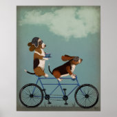 Basset Hound Tandem Poster (Voorkant)