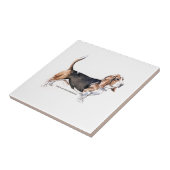 Basset Hound Tegeltje (Zijkant)
