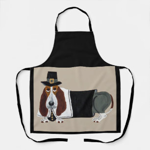 Basset Hound Thanksgiving Pilgrim Schort