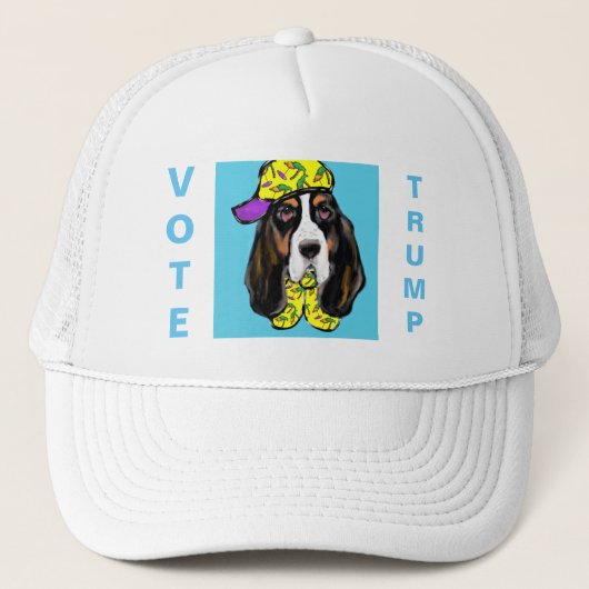 Basset Hound Trucker Hat Pet (Voorkant)