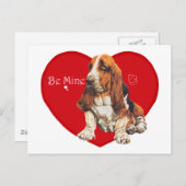 Basset Hound Valentijn Feestdagenkaart (Voorkant / Achterkant)