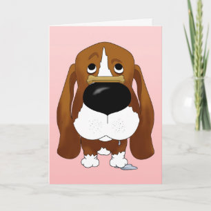 Basset Hound-Valentijnsdag-kaart Feestdagen Kaart