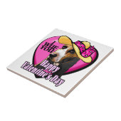 Basset Hound Valentijnsdag Tegeltje (Zijkant)