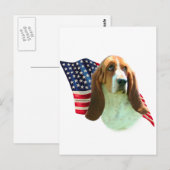 Basset Hound Vlag Briefkaart (Voorkant / Achterkant)