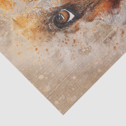 Basset Hound Waterverf-ontkoppeling Tissuepapier (Detail)