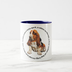 Basset Hound Wensliedje Tweekleurige Koffiemok