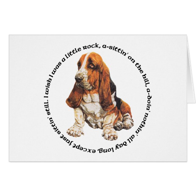 Basset Hound Wishing Ditty (Devant horizontal)
