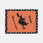 Basset Hound Witch Halloween Fleece Blanket Deken (Voorkant (Horizontaal))