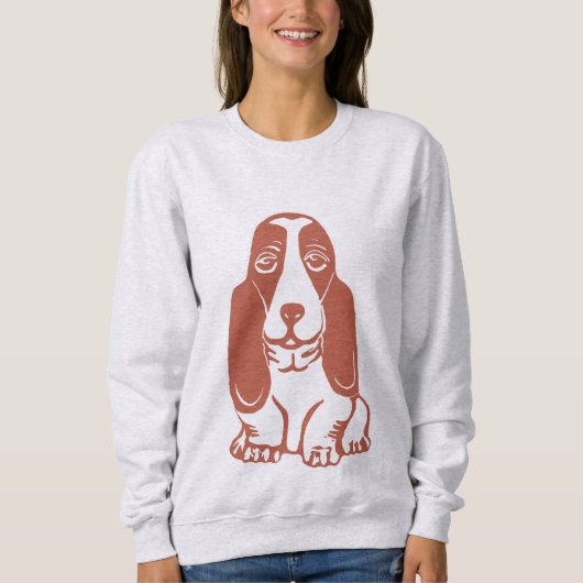 Basset Hound Women's Sweatshirt (Voorkant)