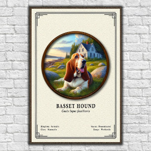 Basset Hound Zoölogie Serie Poster