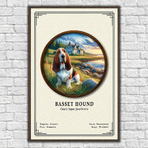 Basset Hound Zoölogische Serie Poster