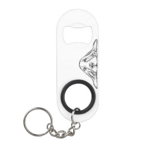 basset hound zwart wit simpele puppy hondenogen mini flessenopener