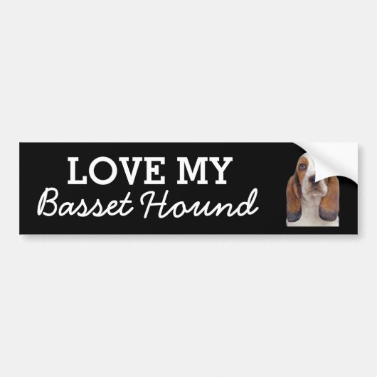 Basset Houndbumper sticker (Voorkant)