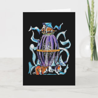 Basset Hounds & Bows - Carte ordinaire