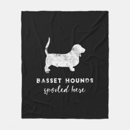 Basset Hounds hier Chalkboard Fleece Deken