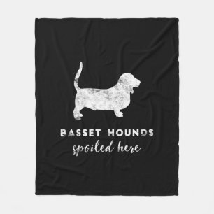 Basset Hounds hier Chalkboard Fleece Deken