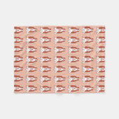 Basset Hounds Pattern Cozy Fleece Blanket Deken (Voorkant (Horizontaal))