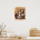 Basset Hounds Poster (Keuken)
