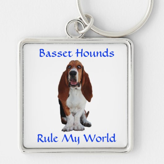 Basset Hounds Rule Mijn Sleutelhanger van de Premi (Voorkant)