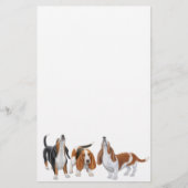Basset Hounds Stationery Briefpapier (Voorkant)