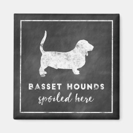 Basset Hounds verwend hier krijtbord Magneet