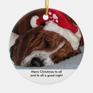Basset houndversiering keramisch ornament