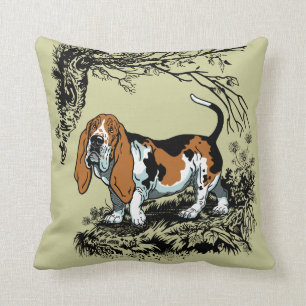 basset illustratie kussen