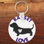 Basset Love Sleutelhanger (Voorkant)