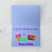 Basset mignonne W/Flowers & Crème glacée sur carte (Intérieur)