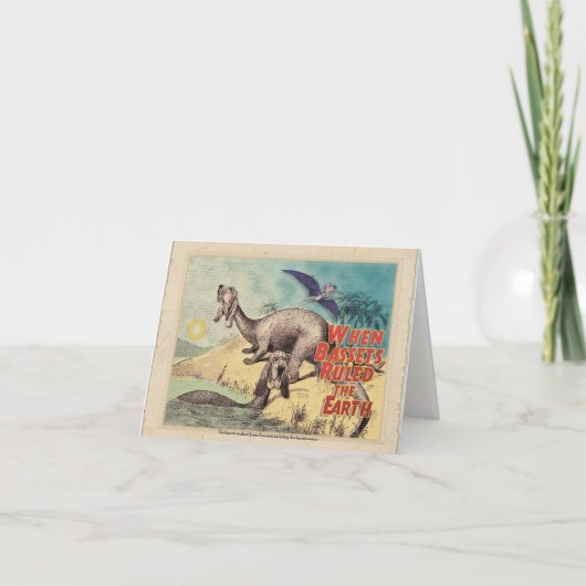 Basset-o-Saurus: De oorsprong van bassets Kaart (Voorkant)