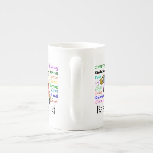 Basset Traits Bone China Mok (Achterkant)