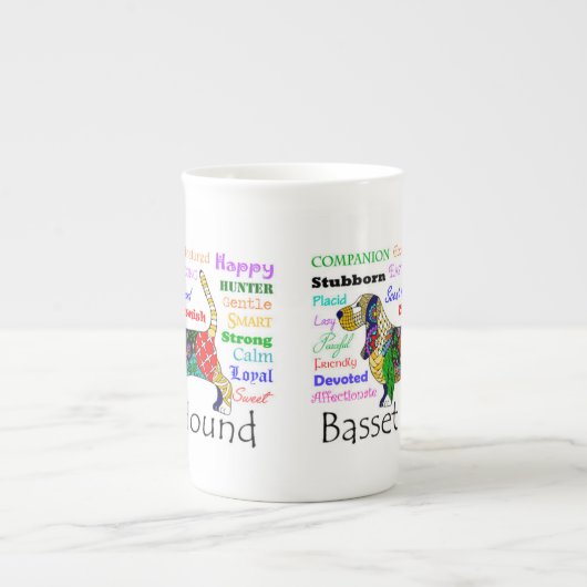 Basset Traits Bone China Mok (Voorkant)