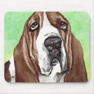 Basset Watercolor Muismat
