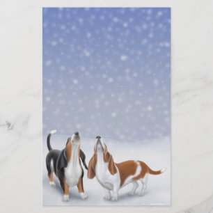 Bassets de neige de chant papeterie