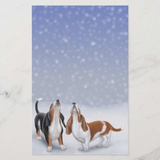 Bassets de neige de chant papeterie (Devant)