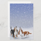 Bassets de neige de chant papeterie (Devant / Derrière)