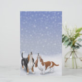 Bassets de neige de chant papeterie (Debout devant)