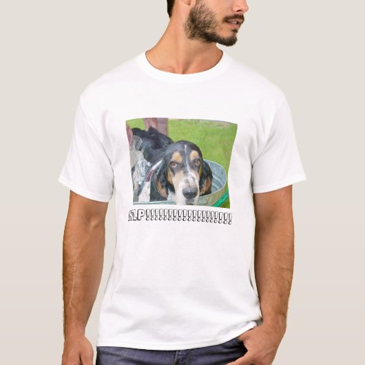 Bassett Hound Bath T-shirt (Voorkant)