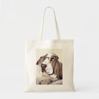 Bassett Hound in Waterverf Tote Bag
