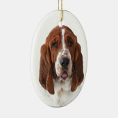 "Bassett Hound" Keramisch Ornament (Rechts)