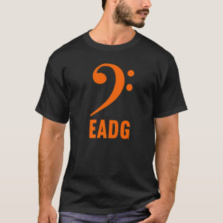 Bassgitarist Eadg Bass F Sleutel Muzieksymbool Not T-shirt