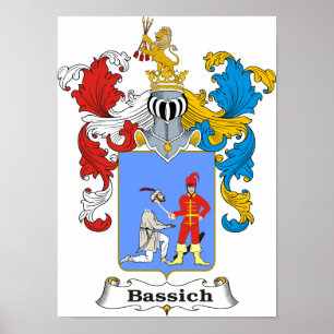 Bassich gezin Hongaarse wapenlaag 10x15-inch afdru Poster