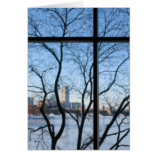 Bassin congelé de Charles River, Boston mA, carte