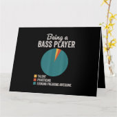 Bassist zijn Grappige basgitarist Kaart (Gele Bloem)