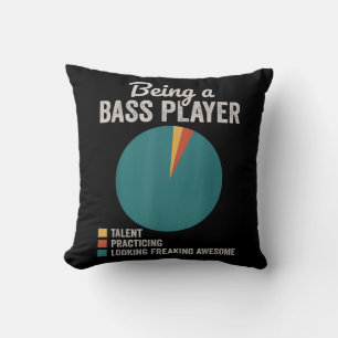 Bassist zijn Grappige basgitarist Kussen