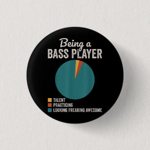 Bassist zijn Grappige basgitarist Ronde Button 3,2 Cm