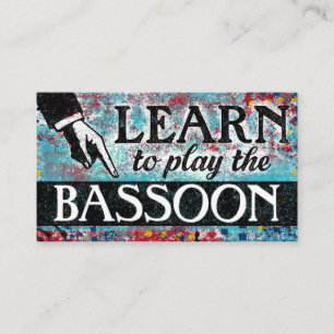 Basson Lessons Visitekaartjes - Blauw rood