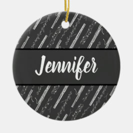 Basson Player Music Gift Custom Keramisch Ornament