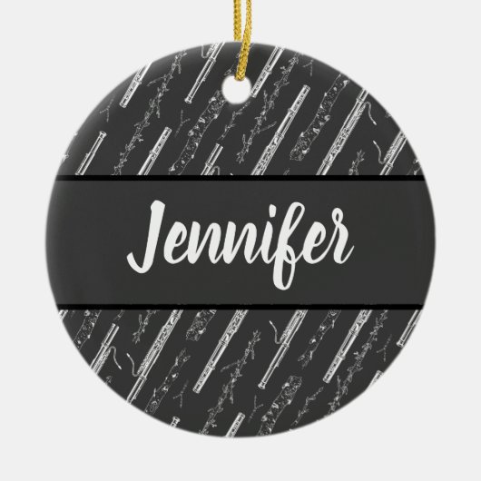 Basson Player Music Gift Custom Keramisch Ornament (Voorkant)